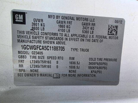 2012 Chevrolet Express 2500