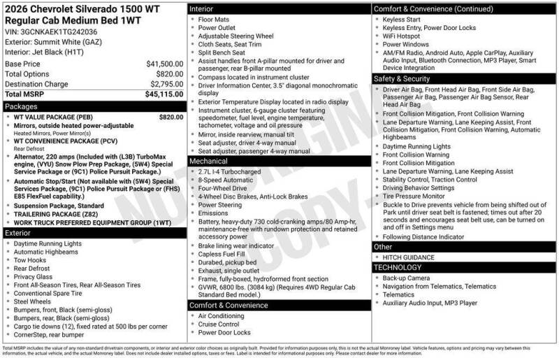 2026 Chevrolet Silverado 1500