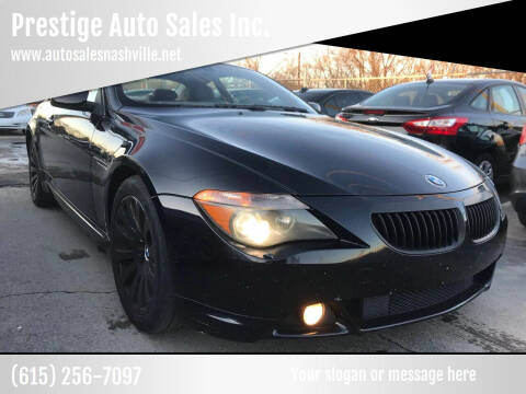 2004 BMW 6 Series for sale at Prestige Auto Sales Inc. in Nashville TN