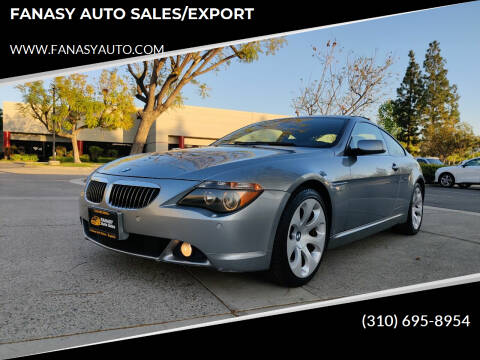 2007 BMW 6 Series for sale at FANASY AUTO SALES/EXPORT in Yorba Linda CA