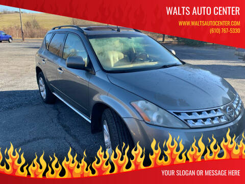 2006 Nissan Murano for sale at Walts Auto Center in Cherryville PA