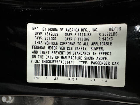 2015 Honda Accord Touring