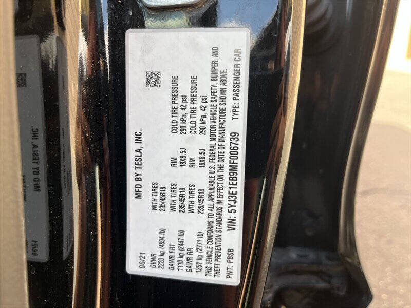 2021 Tesla Model 3 Long Range