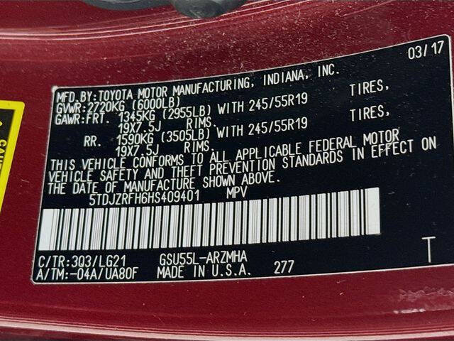 2017 Toyota Highlander SE