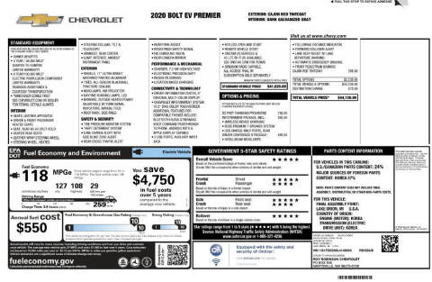 2020 Chevrolet Bolt EV Premier