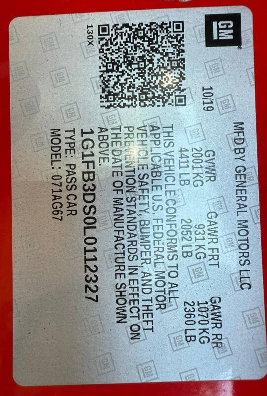 2020 Chevrolet Camaro LT