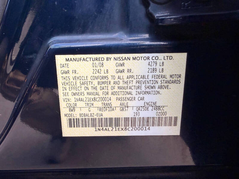 2008 Nissan Altima 2.5 S