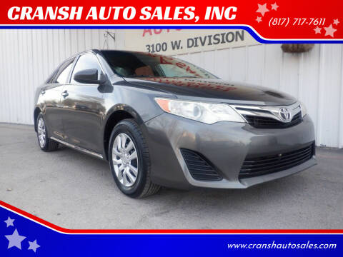 2012 Toyota Camry for sale at CRANSH AUTO SALES, INC in Arlington TX