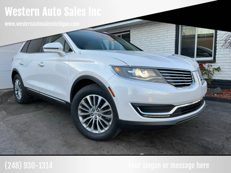 2016 Lincoln MKX for sale at Western Auto Sales Inc in Farmington Hills MI