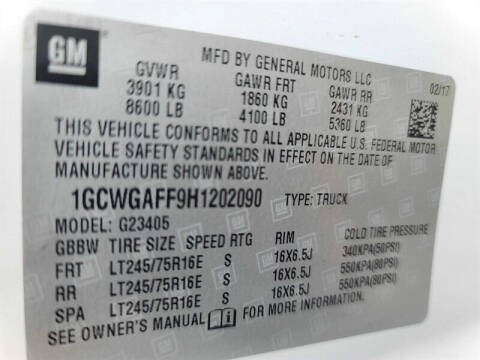 2017 Chevrolet Express 2500