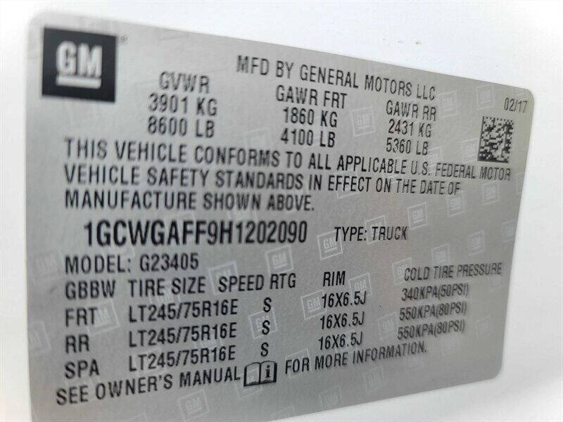 2017 Chevrolet Express 2500