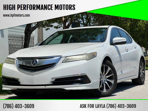 2015 Acura TLX for sale at HIGH PERFORMANCE MOTORS in Hollywood FL