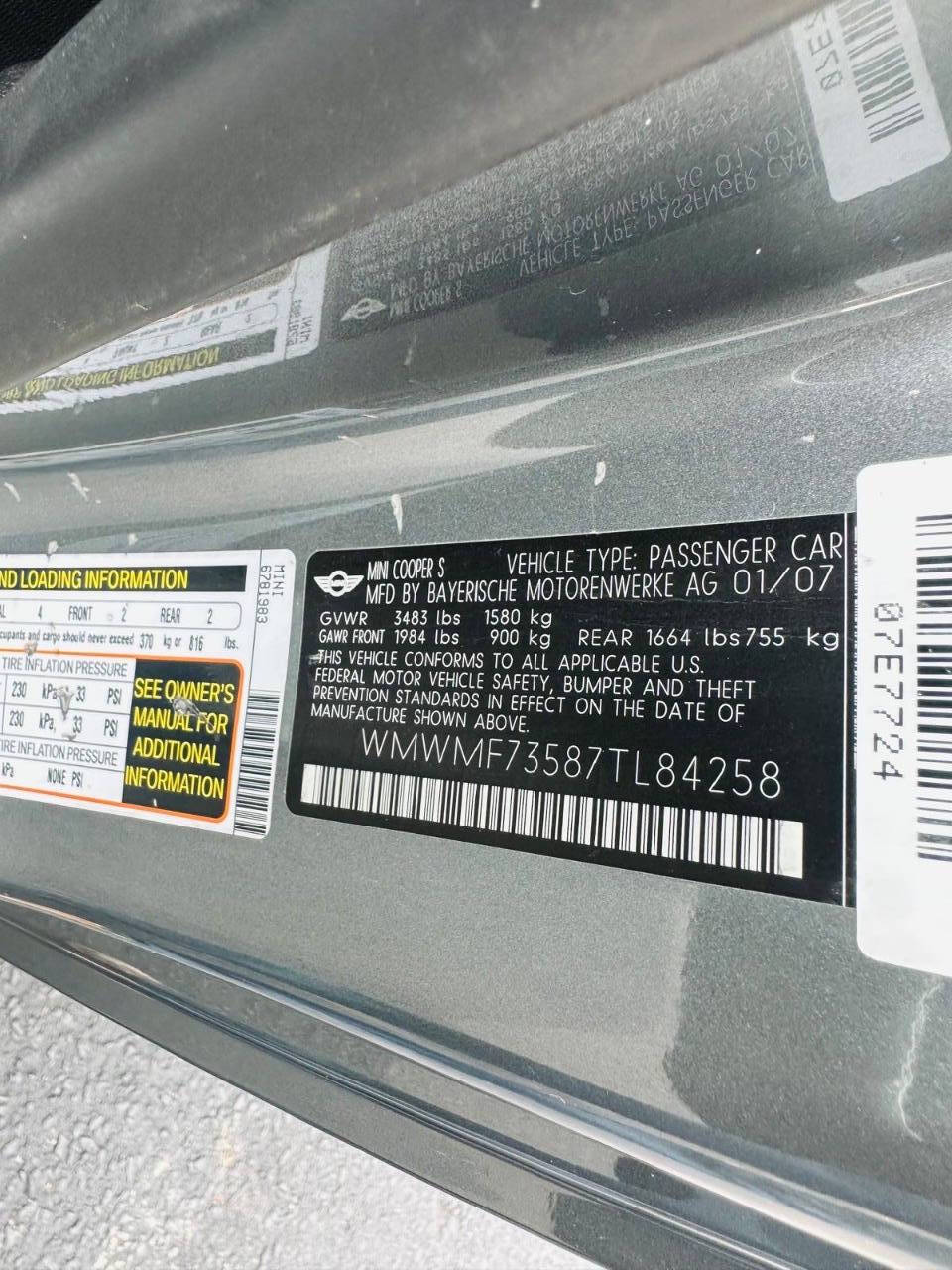 Gray 2007 MINI Cooper S S 2dr Hatchback 11