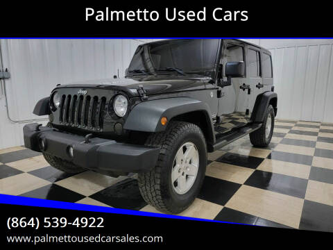 2016 Jeep Wrangler Unlimited for sale at Palmetto Used Cars in Piedmont SC
