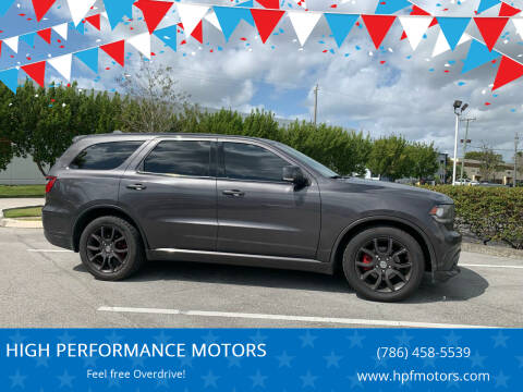 2015 Dodge Durango for sale at HIGH PERFORMANCE MOTORS in Hollywood FL