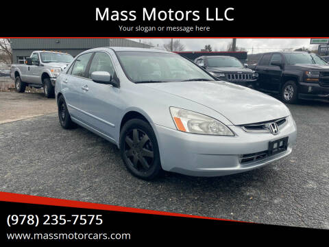 2005 Honda Accord for sale at Mass Motors LLC in Worcester MA