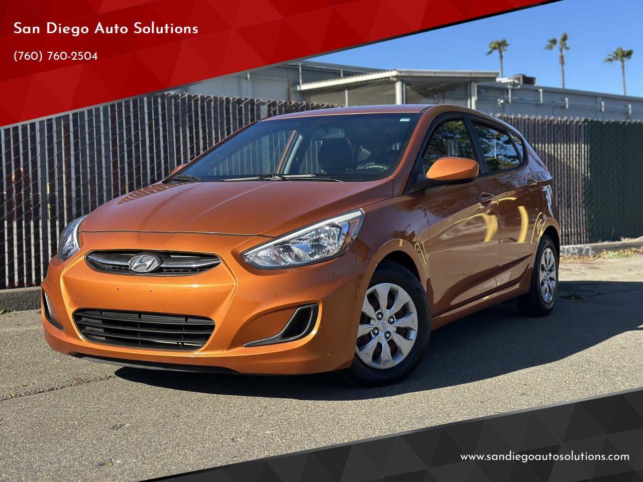 Orange 2017 Hyundai ACCENT SE SE 4dr Hatchback 6A 1