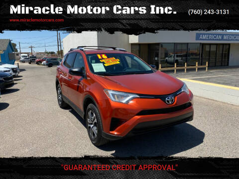 2016 Toyota RAV4 for sale at Miracle Motor Cars Inc. in Victorville CA
