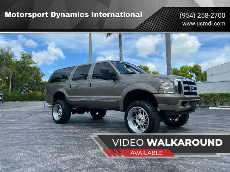 2003 Ford Excursion for sale at Motorsport Dynamics International in Pompano Beach FL