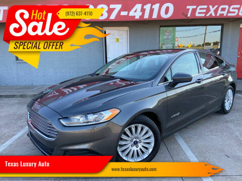 2015 Ford Fusion Hybrid for sale at Texas Luxury Auto in Cedar Hill TX