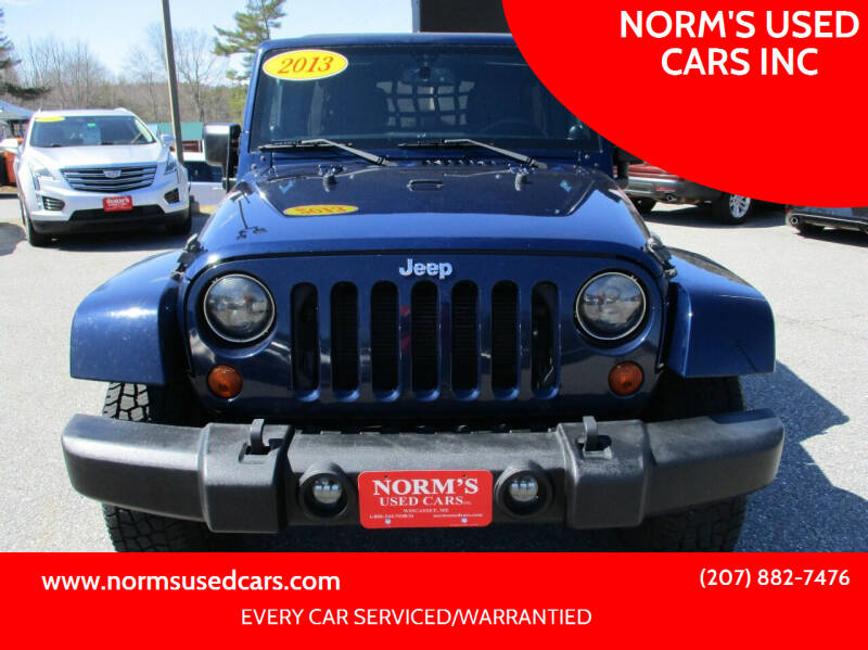 2013 Jeep Wrangler Unlimited for sale at NORM'S USED CARS INC in Wiscasset ME