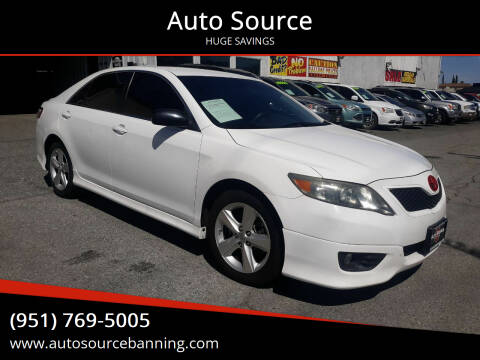 2010 Toyota Camry for sale at Auto Source in Banning CA