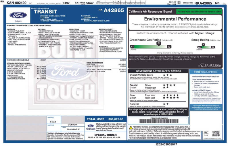 2024 Ford Transit 350 XLT