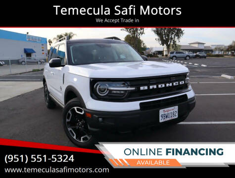 2022 Ford Bronco Sport for sale at Temecula Safi Motors in Temecula CA
