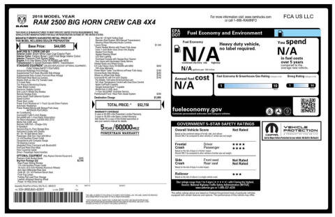 2018 RAM 2500 Big Horn