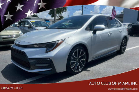 2020 Toyota Corolla for sale at AUTO CLUB OF MIAMI, INC in Miami FL