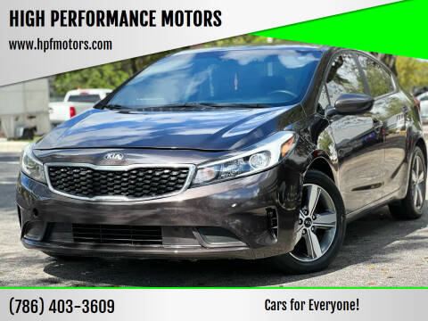 2018 Kia Forte for sale at HIGH PERFORMANCE MOTORS in Hollywood FL