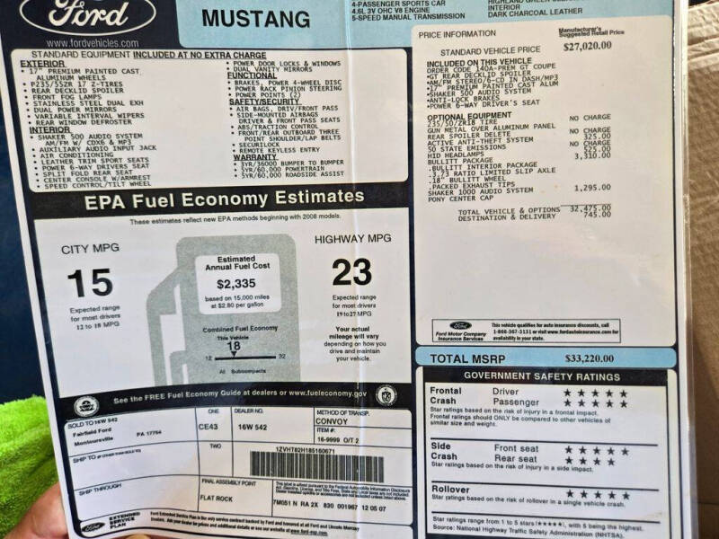 2008 Ford Mustang GT Premium