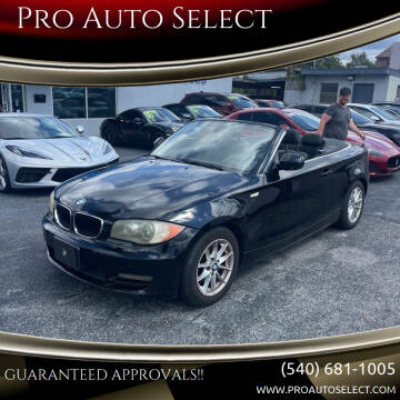 2011 BMW 1 Series for sale at Pro Auto Select in Fredericksburg VA