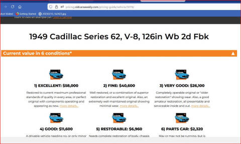 1949 Cadillac Series 62