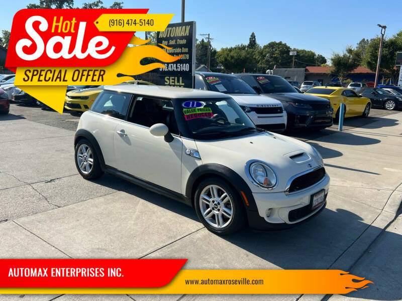 2011 MINI Cooper for sale at AUTOMAX ENTERPRISES INC. in Roseville CA