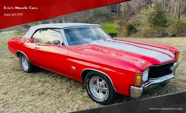 1972 Chevrolet Chevelle for sale at Eric's Muscle Cars in Clarksburg MD