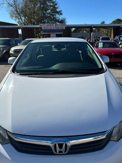 2012 Honda Civic for sale at A1 Classic Motor Inc in Fuquay Varina, NC