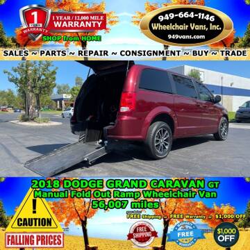 2018 Dodge Grand Caravan for sale at Wheelchair Vans Inc in Laguna Hills CA