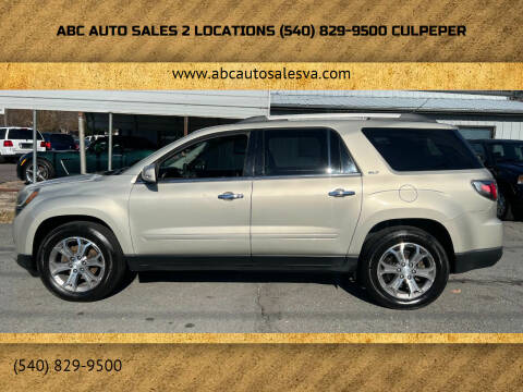 2013 GMC Acadia for sale at ABC Auto Sales in Culpeper VA