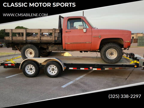 1984 Chevrolet C/K 10 Series for sale at CLASSIC MOTOR SPORTS in Winters TX