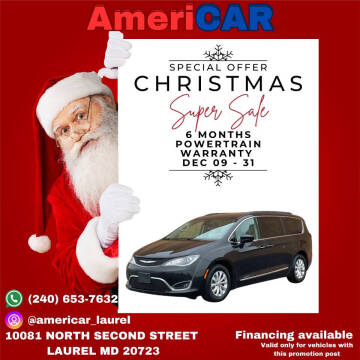 2017 Chrysler Pacifica for sale at AMERICAR INC in Laurel MD