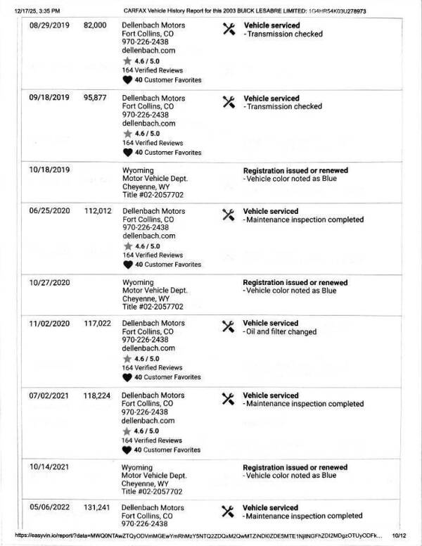 2003 Buick LeSabre Limited