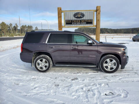 2015 Chevrolet Tahoe for sale at Elk Creek Motors LLC in Park Rapids MN