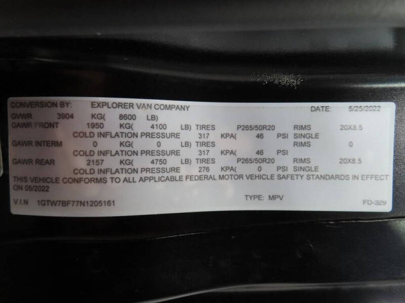 2022 GMC Savana 2500