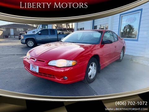 2000 Chevrolet Monte Carlo for sale at Liberty Motors in Billings MT