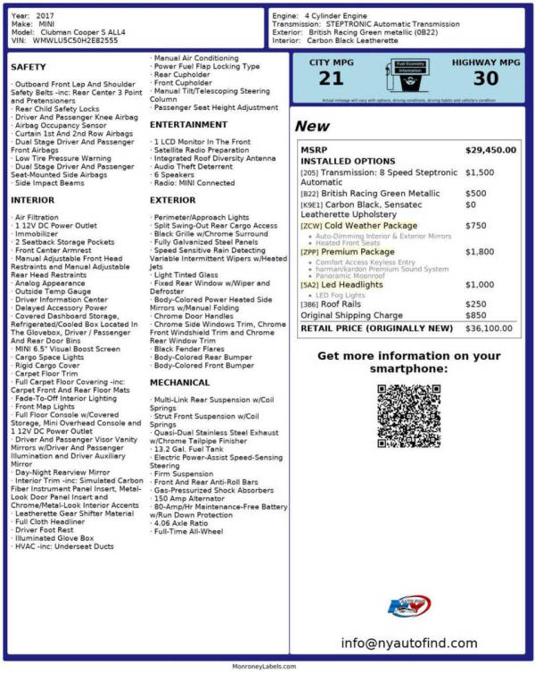 2017 MINI Clubman Cooper S ALL4