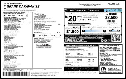 2019 Dodge Grand Caravan SE