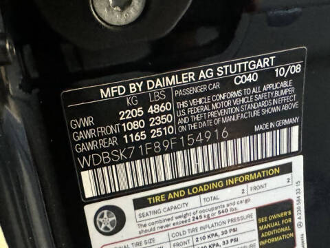 2009 Mercedes-Benz SL-Class SL 550