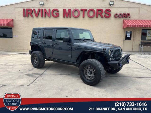 2016 Jeep Wrangler Unlimited for sale at Irving Motors Corp in San Antonio TX