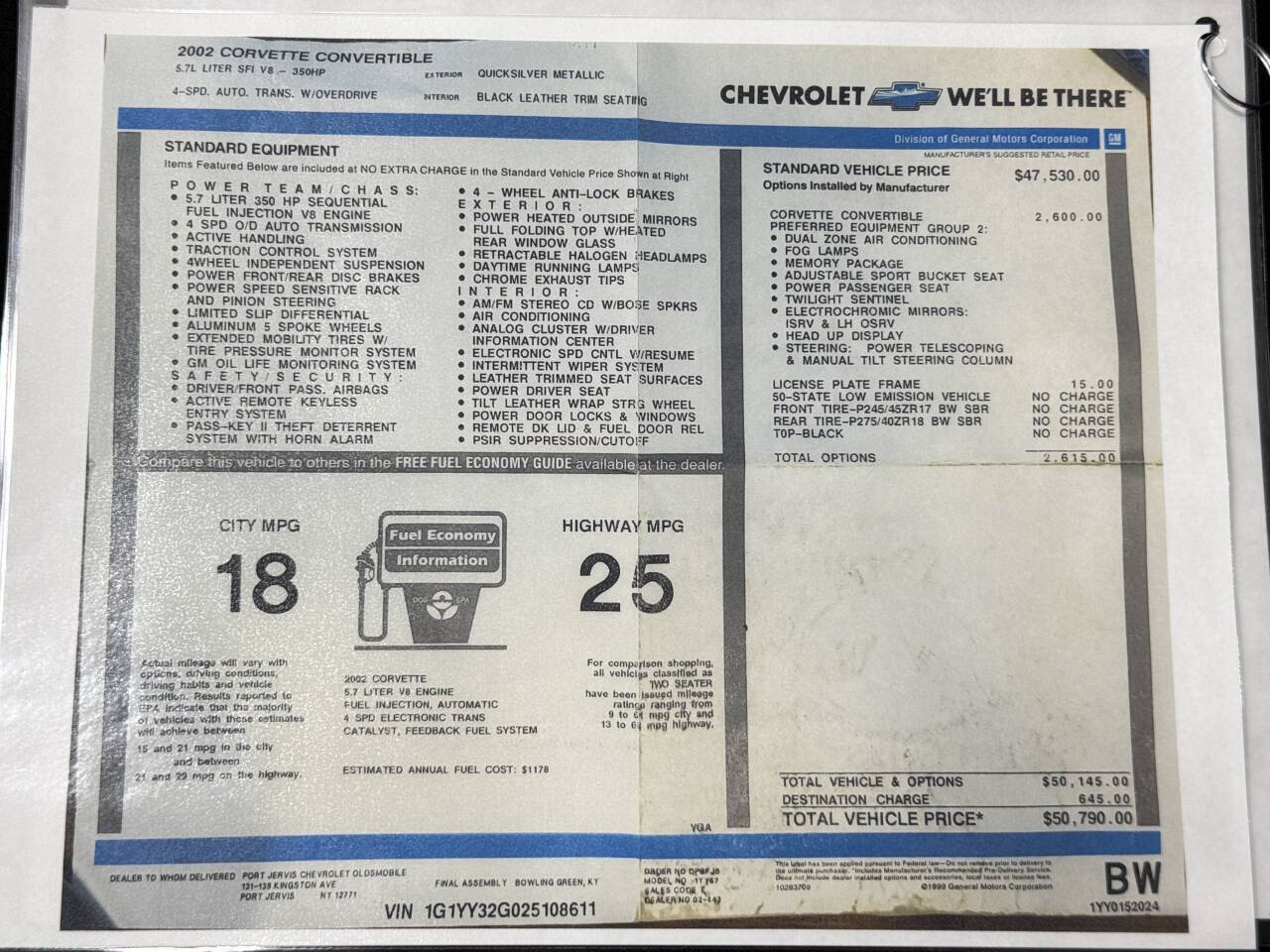 2002 Chevrolet Corvette 46